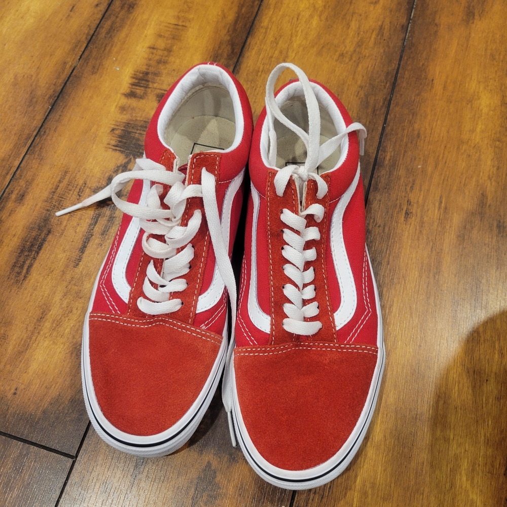 Vans Red and White Women's Sneakers